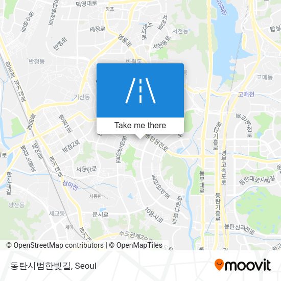 동탄시범한빛길 map