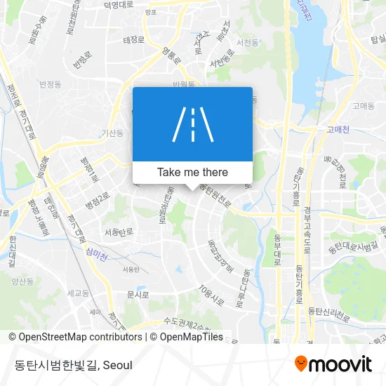 동탄시범한빛길 map