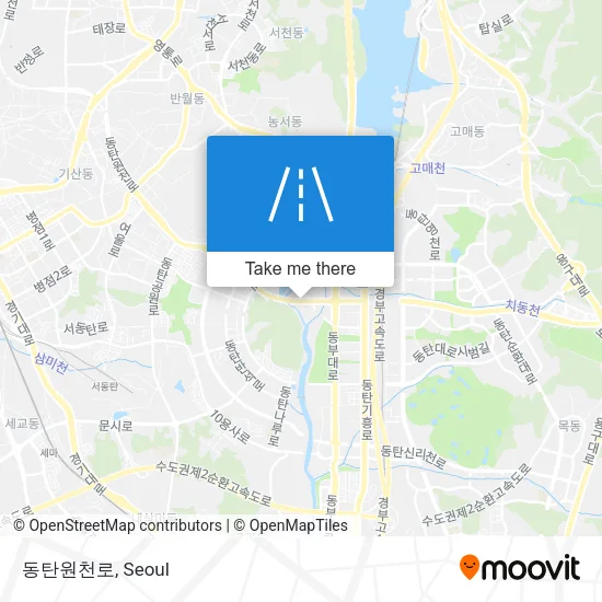 동탄원천로 map