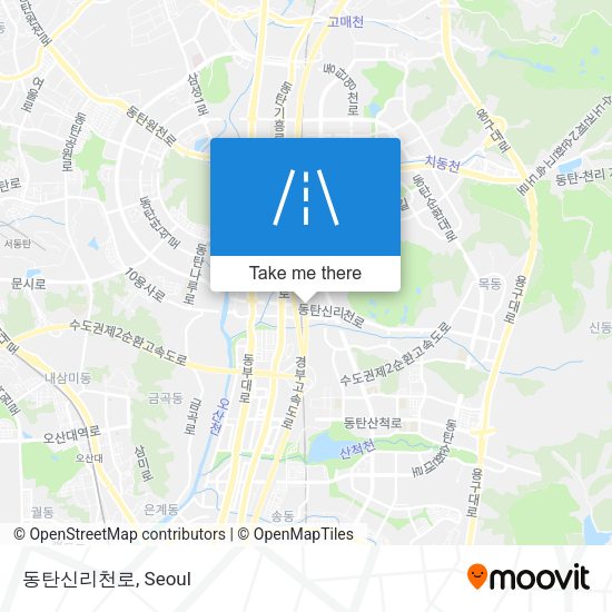 동탄신리천로 map