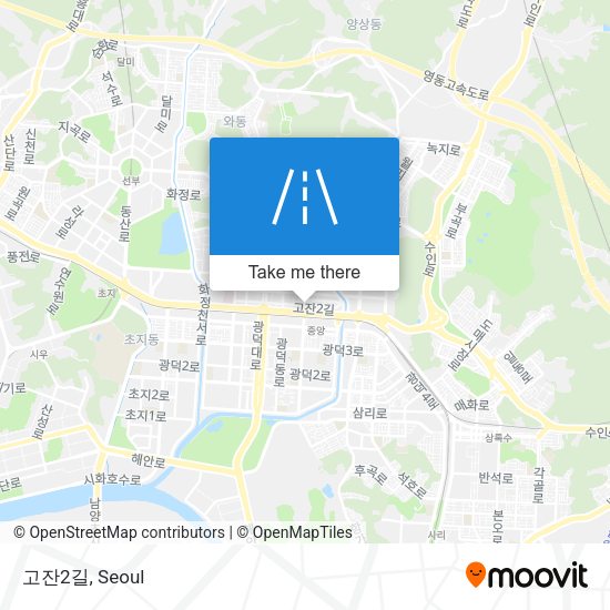 고잔2길 map