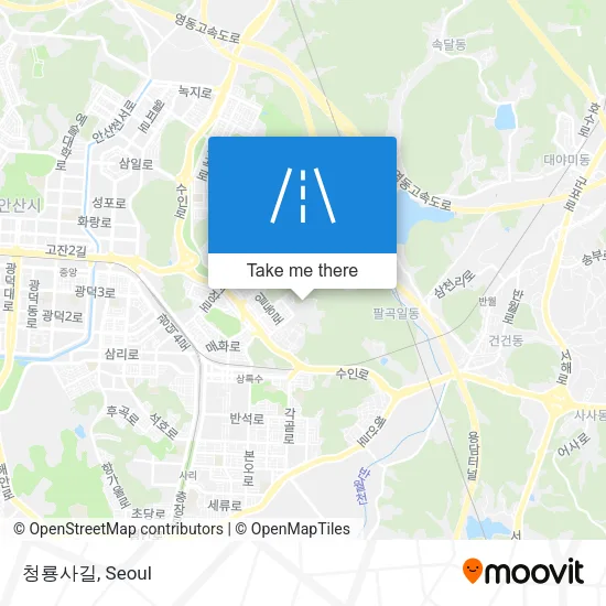 청룡사길 map