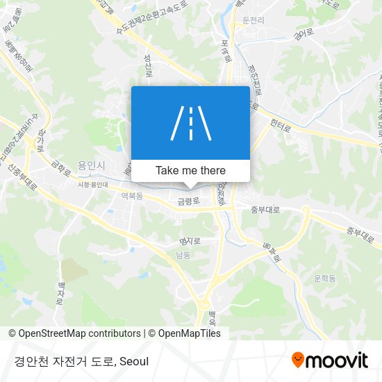 경안천 자전거 도로 map