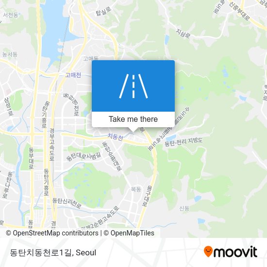 동탄치동천로1길 map