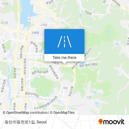 동탄치동천로1길 map