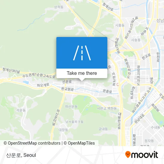 산운로 map