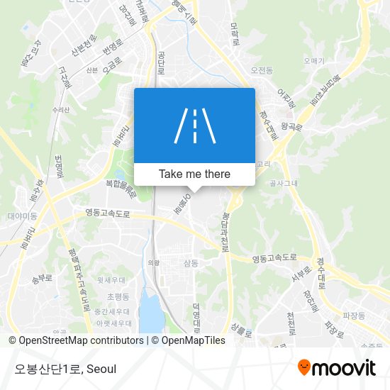 오봉산단1로 map