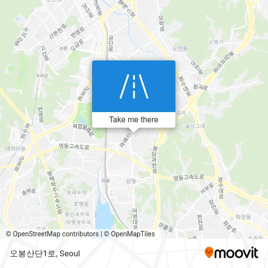 오봉산단1로 map