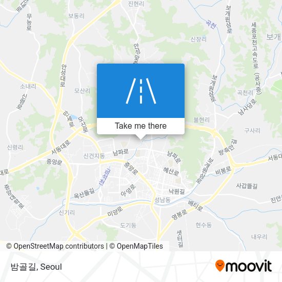 밤골길 map