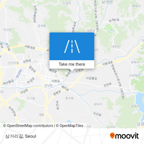 삼거리길 map