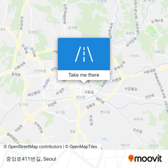 중앙로411번길 map