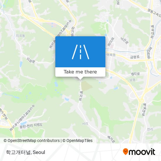 학고개터널 map