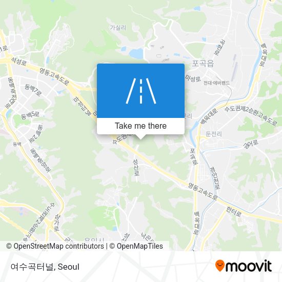 여수곡터널 map