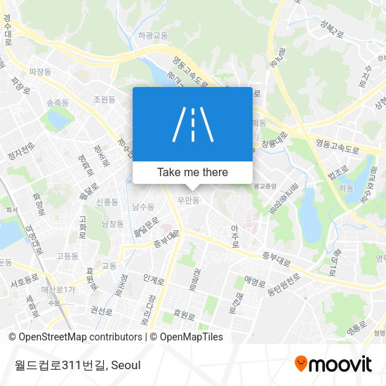 월드컵로311번길 map