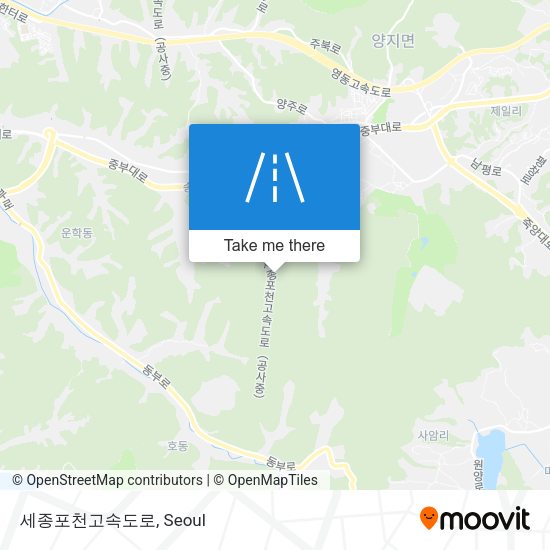세종포천고속도로 map