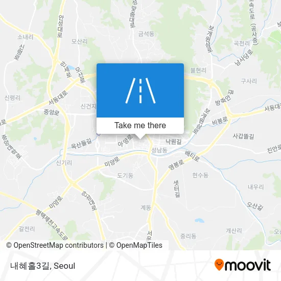 내혜홀3길 map