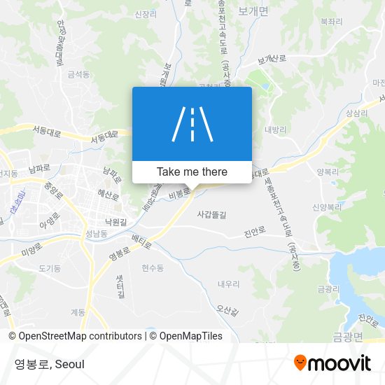 영봉로 map