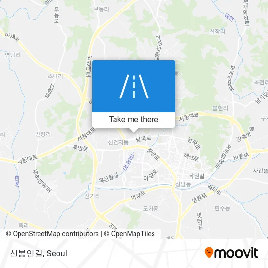 신봉안길 map