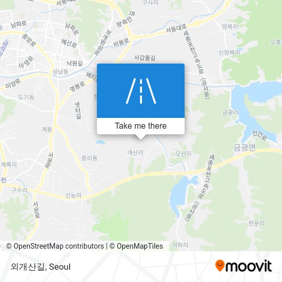 외개산길 map