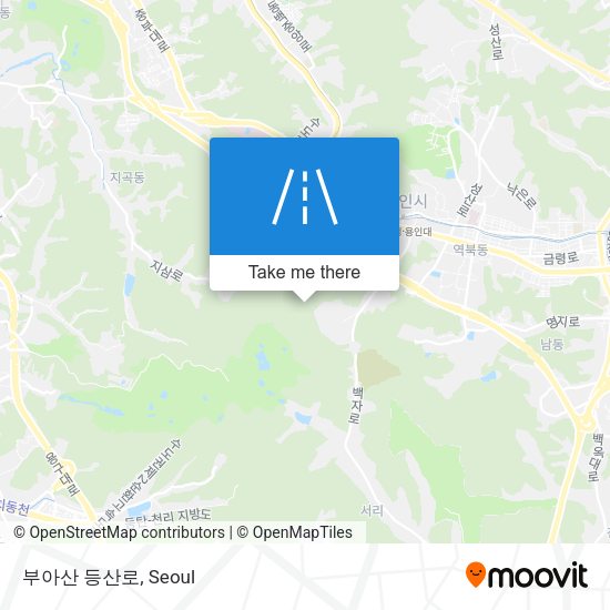 부아산 등산로 map