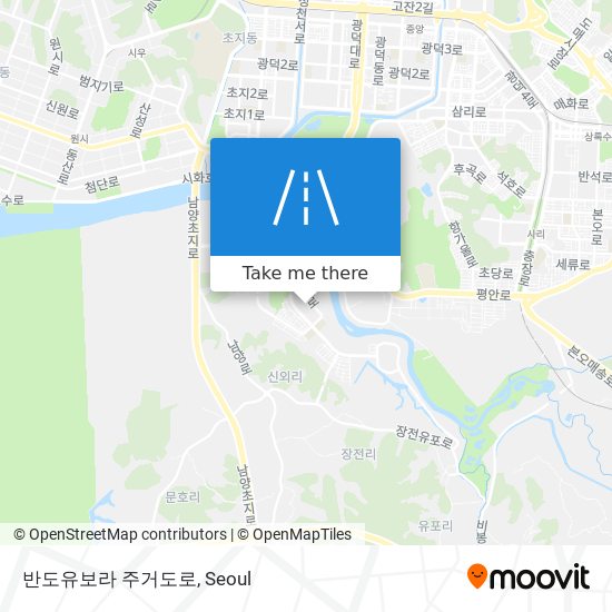 반도유보라 주거도로 map