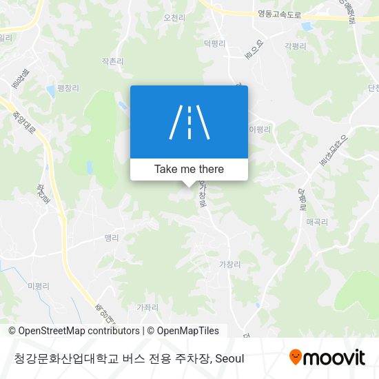 청강문화산업대학교 버스 전용 주차장 map