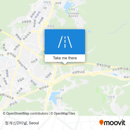 청계산2터널 map