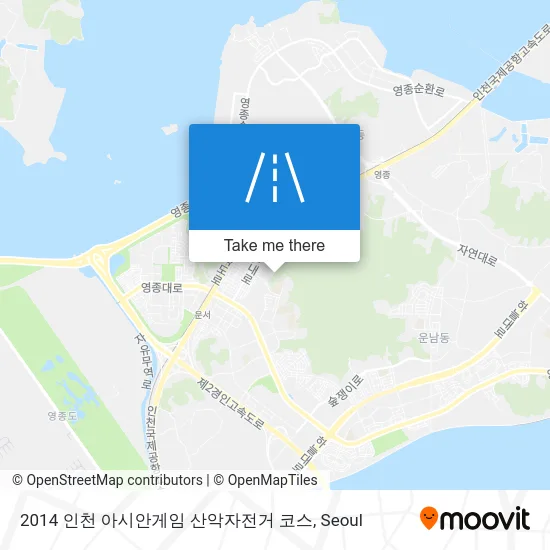 2014 인천 아시안게임 산악자전거 코스 map