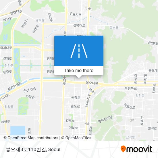 봉오재3로110번길 map