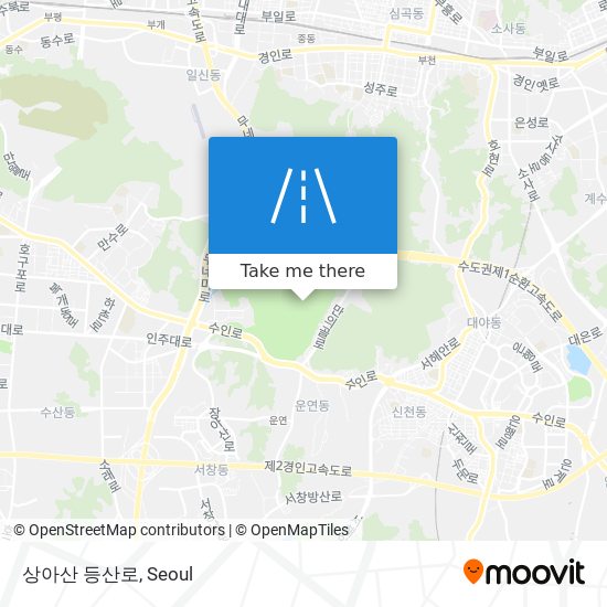 상아산 등산로 map