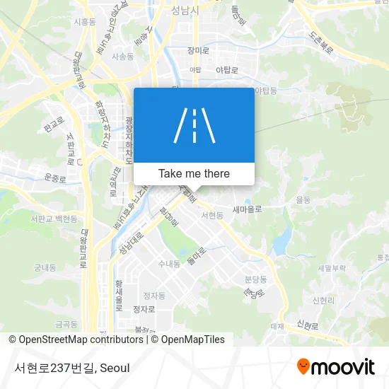 서현로237번길 map