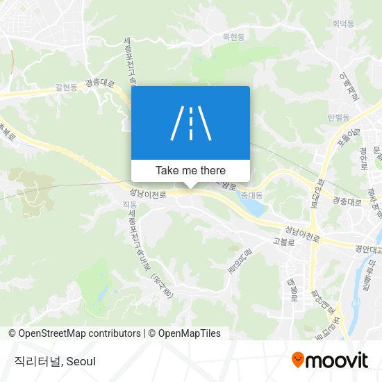 직리터널 map