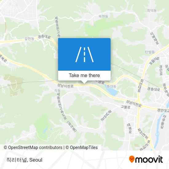 직리터널 map