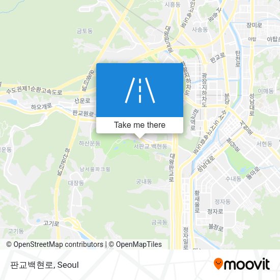 판교백현로 map