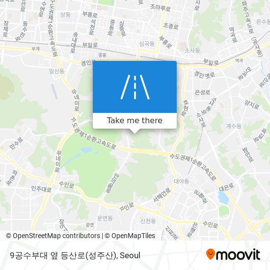 9공수부대 옆 등산로(성주산) map