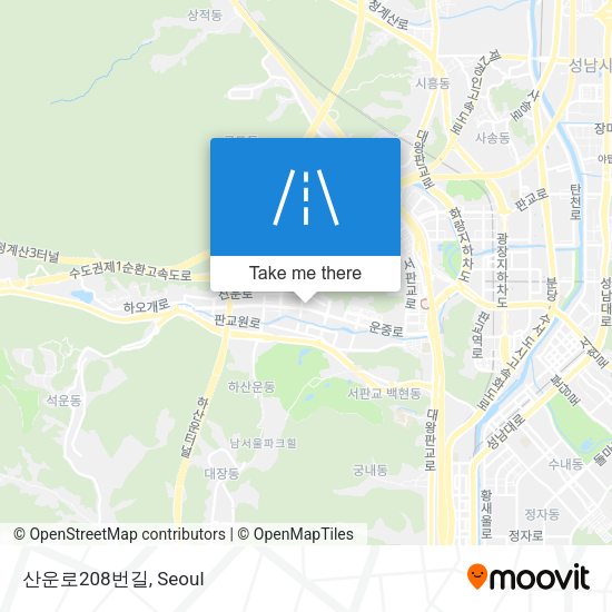 산운로208번길 map