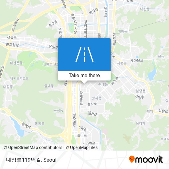 내정로119번길 map
