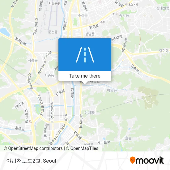 야탑천보도2교 map