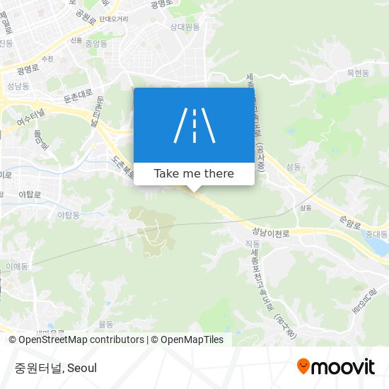 중원터널 map
