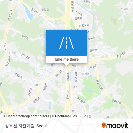 성복천 자전거길 map