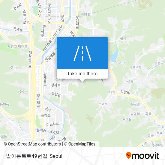 발이봉북로49번길 map
