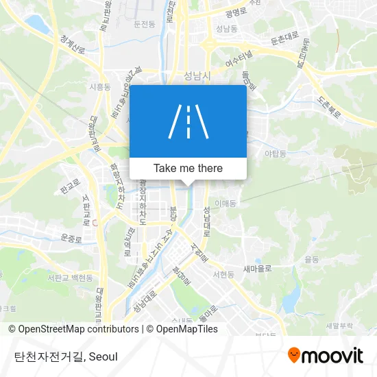 탄천자전거길 map