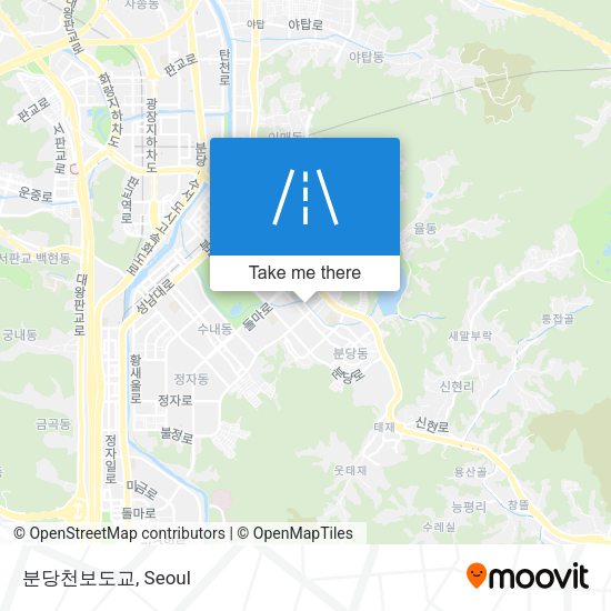 분당천보도교 map