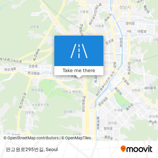 판교원로295번길 map