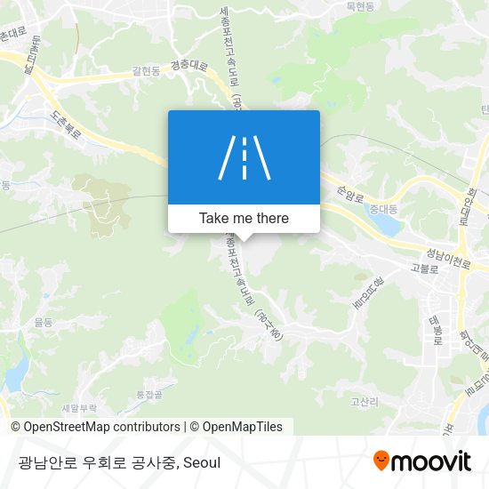 광남안로 우회로 공사중 map