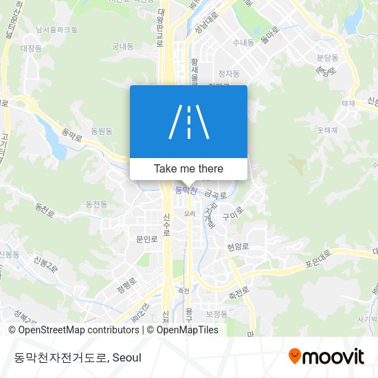 동막천자전거도로 map