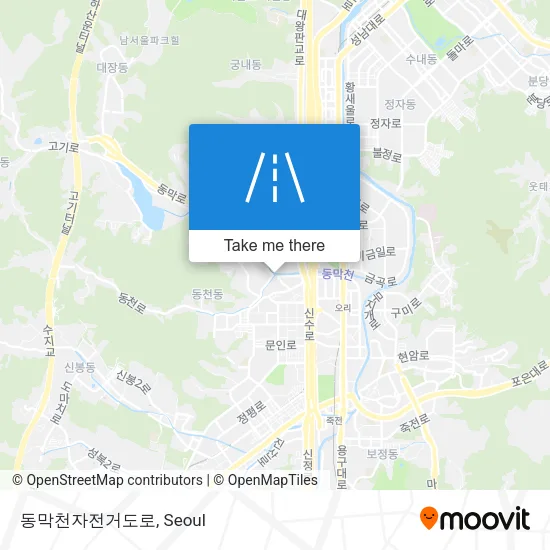 동막천자전거도로 map