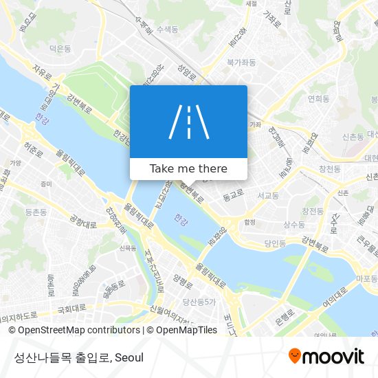 성산나들목 출입로 map