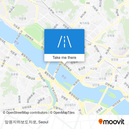 망원지하보도차로 map