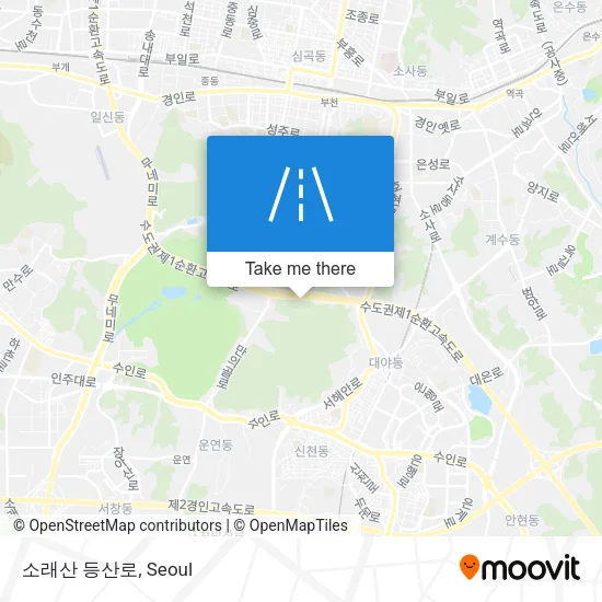 소래산 등산로 map